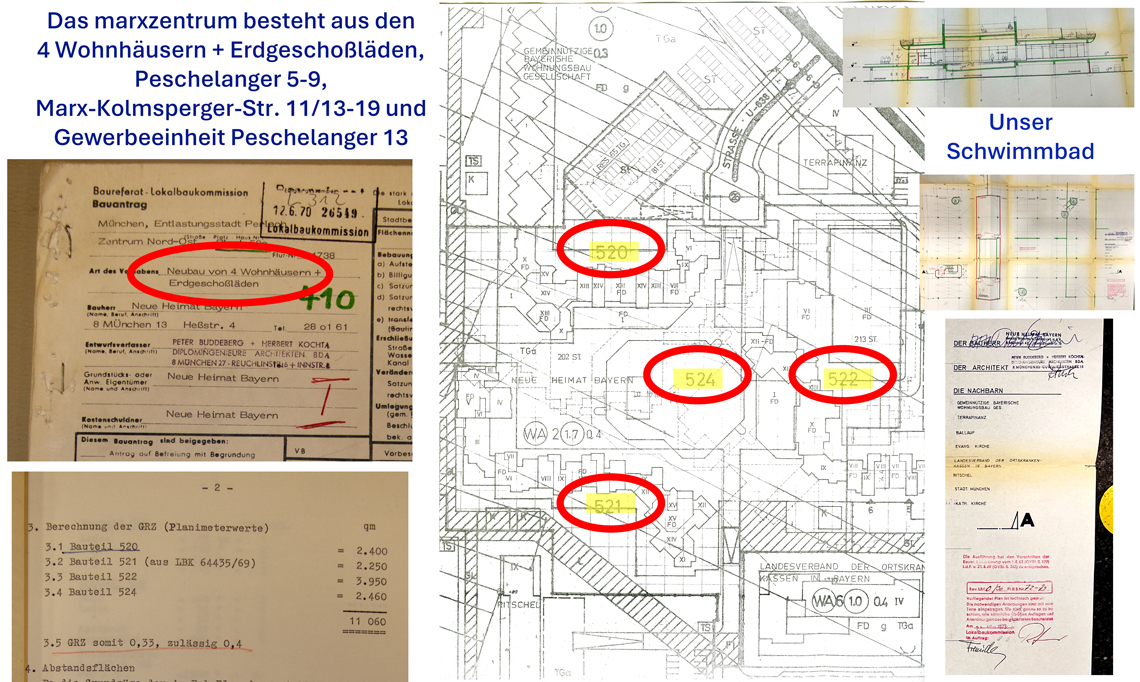 Plan der Lokalbaukommission und Architekten Buddeberk und Kochte