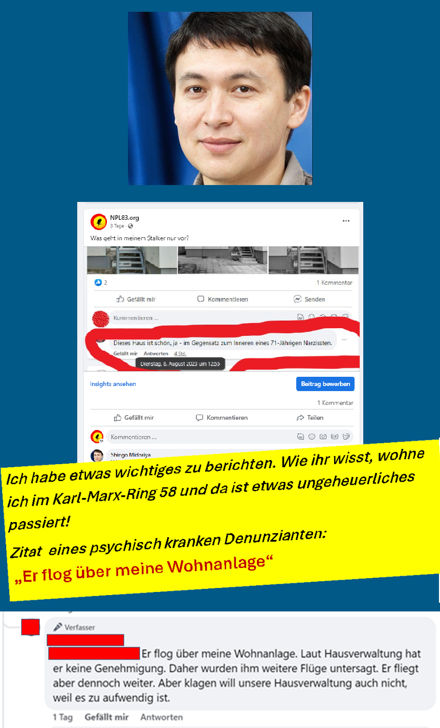 Post eines psychisch kranken Vollidioten