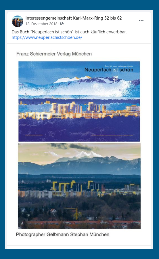 Neuperlach ist schön Buch mit minem Foto